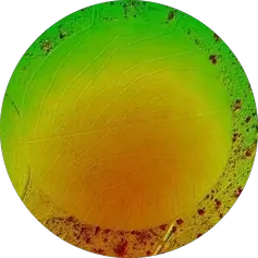 Colour elevation model of farmland
